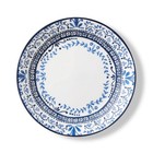 Corelle Portofino Dinner Plates 10 25    Blue   White Vitrelle Set Of 4