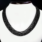 Natural Black Spinel 177   cts     5   strand Earth   mined Necklace 20        Flawless Deal