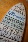 Advice From A Mermaid Surfboard Sign Beach Home Decor Tropical Nautical Island