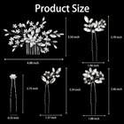 10pcs Bridal Hair Pins Rhinestone Silver Crystal For Bride Bridesmaids