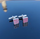 Sterling Silver Cufflinks  Square Gemstone  Handmade Wedding Jewelry