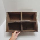 Vtg Handmade Primitive Wood Prune Fruit Crate Divided Tool Tote Farmhouse Caddy 