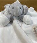 Blankets   Beyond Gray White Elephant Security Blanket  Lovey Plush