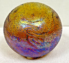 Lincoln City 2003 Hand Blown Art Glass Iridescent Textured Finish Fishing Float
