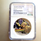 Thanos Silver Antiqued Coin Two Troy Ounces  99   Silver Ngc Rated Pf68