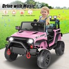 12 24v Kids Ride On Car Trucks Electric Toy With Music And  Remote Control Gift   