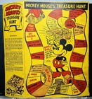 1935 Post Toasties Cereal Box Mickey Mouse Treasure Hunt Cut Out Game Board