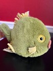 Steiff Cosy Flossy Green Fish 1980s Id Button Tags 16cm Plush Vintage