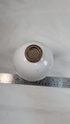 Antique Plain Round White Milk Glass Lightning Rod Ball Bmg Copper Caps