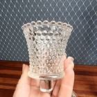 Vtg Homco Peg Votive Clear Hobnail Glass Tea Light Candle Holder Set Of 3