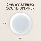 Pyle Home Pdic Pro Max Series 6 5   Round Flush Mount Ceiling Speakers  8 Pack