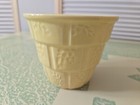 Vintage Ceramic Pottery Usa Embossed Flowers Yellow Flower Pot Planter 4x3 5 