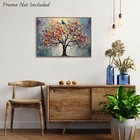 Colourful Tree Of Life Wall Art Print  Vintage Flower Tree Painting Picture For 
