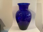 Vintage Cobalt Blue Glass 13    High Flower Vase  2