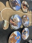 Set Of 6 John Wayne Cowboy Scene Collector Plates collector Knife