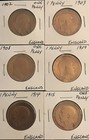 1902 To 1917 British Penny Date Run   King Edward Vii   George V 16 Coins