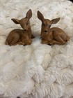 Pair Of Ceramic Deer Doe Figurine   s  Vintage   Set Of 2 