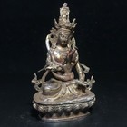 Chinese Antique Ming Dynasty Copper Golden Paint Statue Tibet Buddha 1368-1644