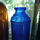 Cobalt 8 Oz S s stafford Made In U s a  Cylinder Ink Bottle