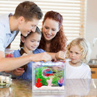 Small Betta Fish Tank  Aquarium Tank Kit With Led Lighting  0 6 Gallon Stackable