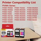 Pg-245xl Cl-246xl Ink Combo Pack For Canon Mg2522 Tr4520 Mx492 Ts3322 Printers