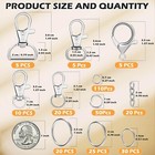 Paxcoo 300pcs Keychain Making Kit  Keychain Craft Supplies Including Key Chain
