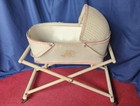 Redman Vintage 1939 Wicker Baby Bassinet W collapsible Wheeled Stand