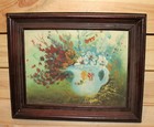 Vintage Fauvist Oil Painting Still Life With Wild Flowers