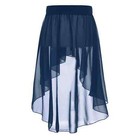 Kids Girls High Low Chiffon Ballet Dance Side-dip Wrap Skirt For Ballroom Latin