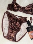 Nwt Vtg Maidenform Satin Seduction Liquid Panty-l Bra 38b High Leg Brief Paisley