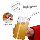 Reusable Glass Straws Set  4-piece Drinking Straws With Cleaning Brush  10  X 10