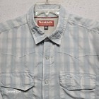 Simms Fishing Shirt Pearl Snap Button Vented Size Xl