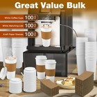 100 Pack 20 Oz Disposable Paper Coffee Cups With Lids And Sleeves  To Go Hot