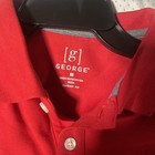 George Men   s Red Polo Shirt - Short Sleeve Shirt - Size Medium Nwt
