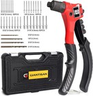 Rivet Gun Kit With 200 Pop Rivets  4 Drill Bits And A Case