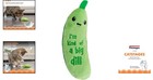 Plush Crinkle Cat Toy With Catnip     Crunchy Pickle Kicker For All Breeds  6 5 