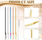 5 Pcs Pickle Forks For Olive Cocktail Jar  Long Handle multicolor