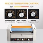 1200w Hot Dog Roller 7 Rollers Stainless Steel With Toast Bun Warm Drawer