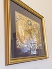Antique Style World Map Print     Hondius 1630 Double Hemisphere     Framed Wall Art