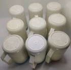 Vintage Cornish Therm-o Milk Stein Drinking Mug Cup 9pc Set Usa Chicago Mcm 60 s