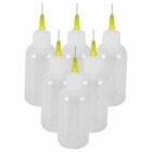 6x50ml Glue Applicator Needle Squeeze Bottle Clear White Quilling Diy Craft Tool