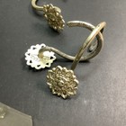 Andre Richard 1987 Designer Shower Rings Hooks Gold-tone Textured Pierced Flower