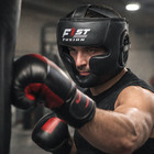 New Boxing Head Guard Kickboxing Training Mma Sparing Head Protection Pu Leather