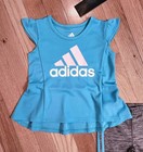 New Adidas Baby Girl Peplum Top    Crop Legging Set  12m 