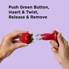 Chef n Original Stem Gem Strawberry Huller  Red green - 3 5 Inch  Red