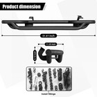 Side Step Running Boards Black For 1995-2023 Toyota Tacoma Regular Cab 2door