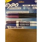 New Expo 4ct Fine Mixed 2 Dry Erase  2 Wet Erase Markers Assorted Purple 