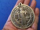 Large St Benedict Medal 2-1 4    Protection Oxidized Metal Saint Medal