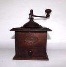 Antique French Wooden Coffee Grinder Peugeot Gill Port-de-roied  doubs  Elephant