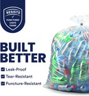 55-60 Gallon Trash Bags     1 5 Mil     Clear Heavy Duty Garbage Can Liners    rolls    